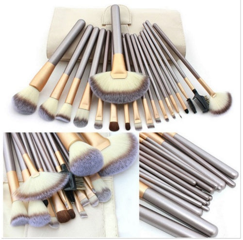 Makeup Brush Suit Rice White Make Up Brush, Champagne Color Brush Handle Make-up Brush Without