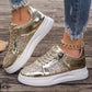 Sequin Design Casual Sports Thick Bottom Round Toe Shoes For Women