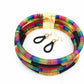 Hand-knitted  African Style Color Line Magnetic Buckle Necklace