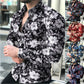 Men's Casual Long-sleeved Floral Shirt