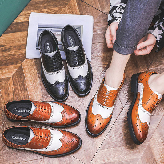 Color block business casual shoes