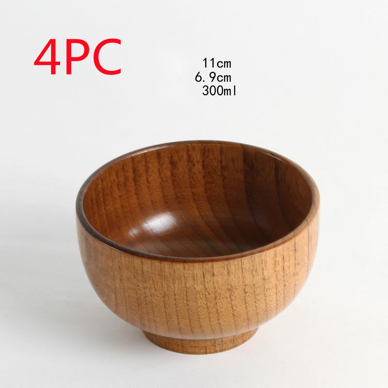 Japanese style natural wooden bowl