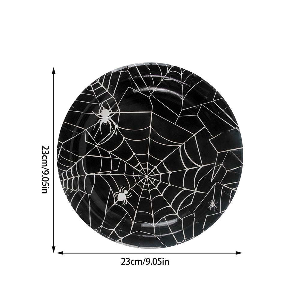 Spider Web Decorative Tableware Disposable Paper Tray Tissue Tablecloth