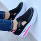 Ladies Casual Low Wedge Sneakers