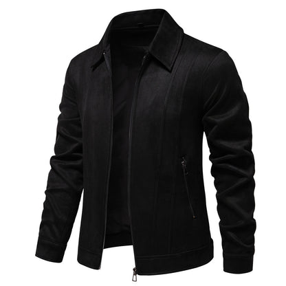 Solid Suede Coat for Men