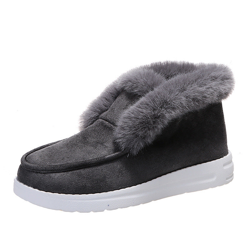 Plush Fur Ankle Boots Women