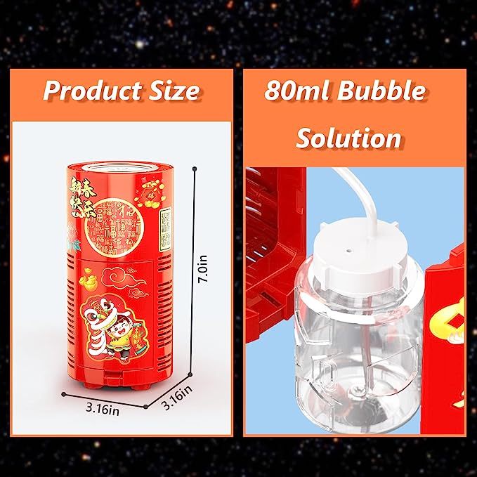 Portable Automatic Bubble Machine With Lights And Closeable Music