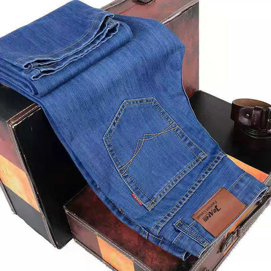 Men Stretch Loose Ice Silk Jean