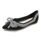 Evening Style Flat Gentle Diamond Shoes