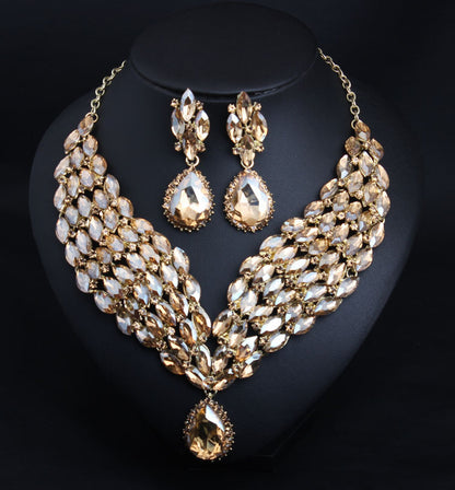 Crystal African Necklace Earring Set