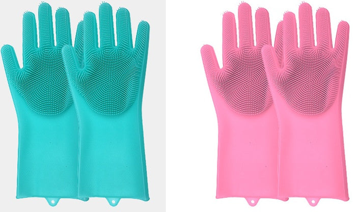 Heat-resistant Cleaning Brush Scrubbing Gloves