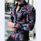 Men's Casual Long-sleeved Floral Shirt