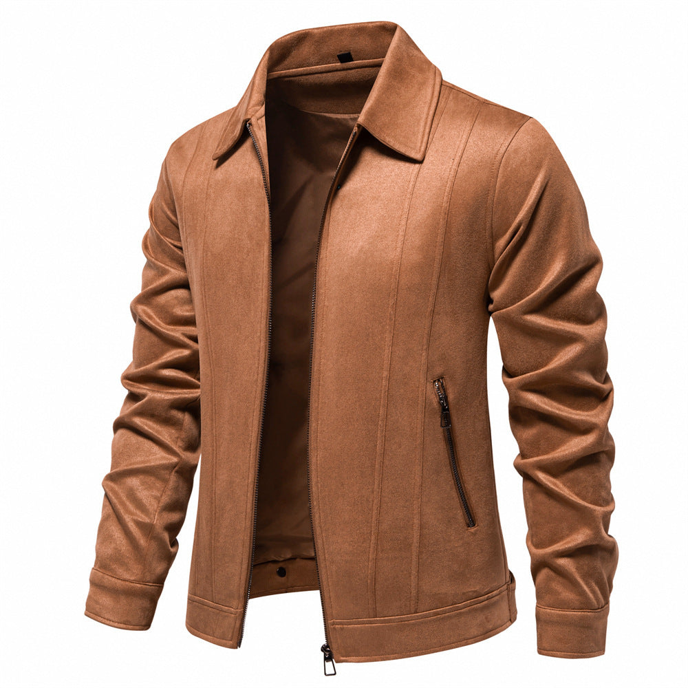 Solid Suede Coat for Men