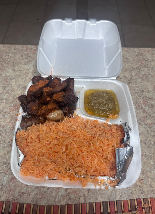 Jollof Rice With Suya