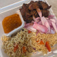 Beef Suya with Plantains & Noodles with Beef Suya