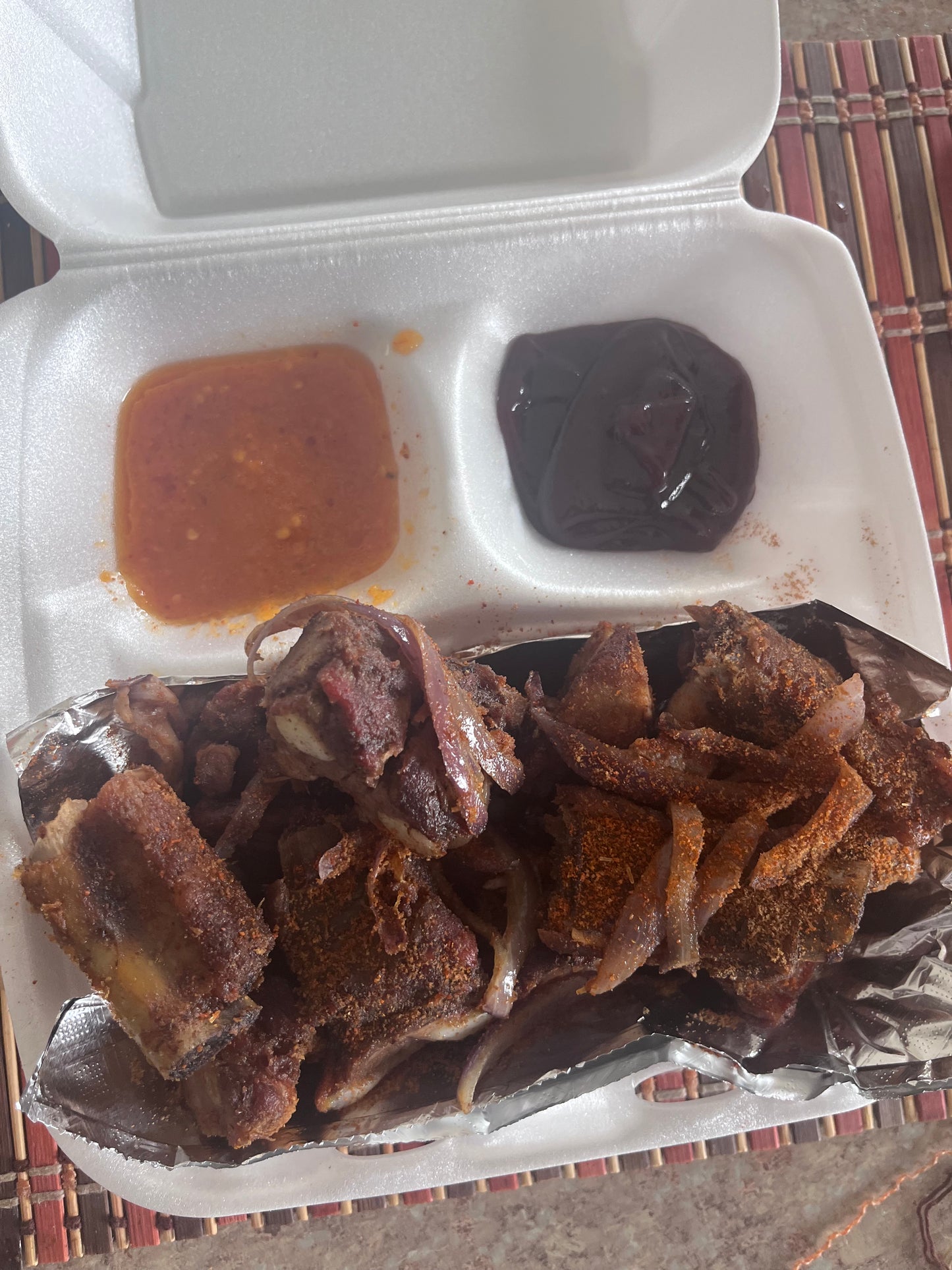 Jollof Rice, Pork Suya & Plantain