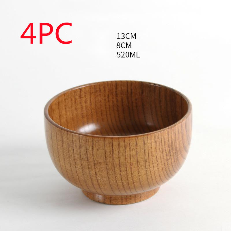 Japanese style natural wooden bowl