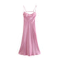 Women Camis Satin Long Dress