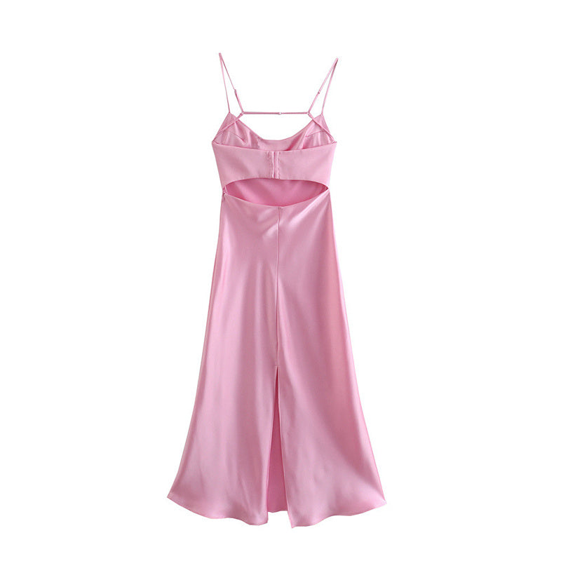 Women Camis Satin Long Dress