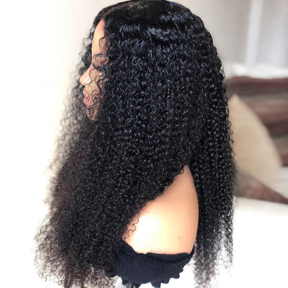 Density Long Kinky Curly Wig