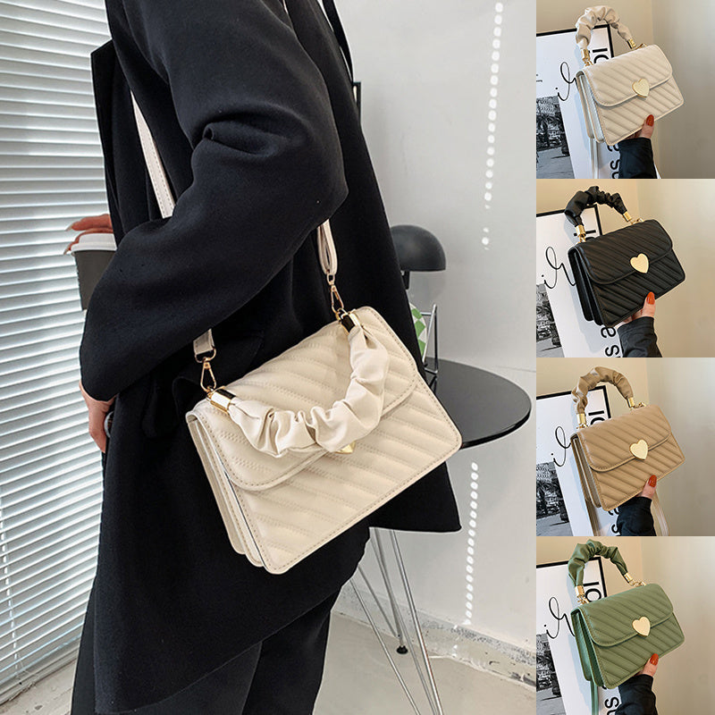 Women Fashion Chain Shoulder Bags With Love Metal Design