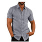 Men Short Sleeve Solid Shirt