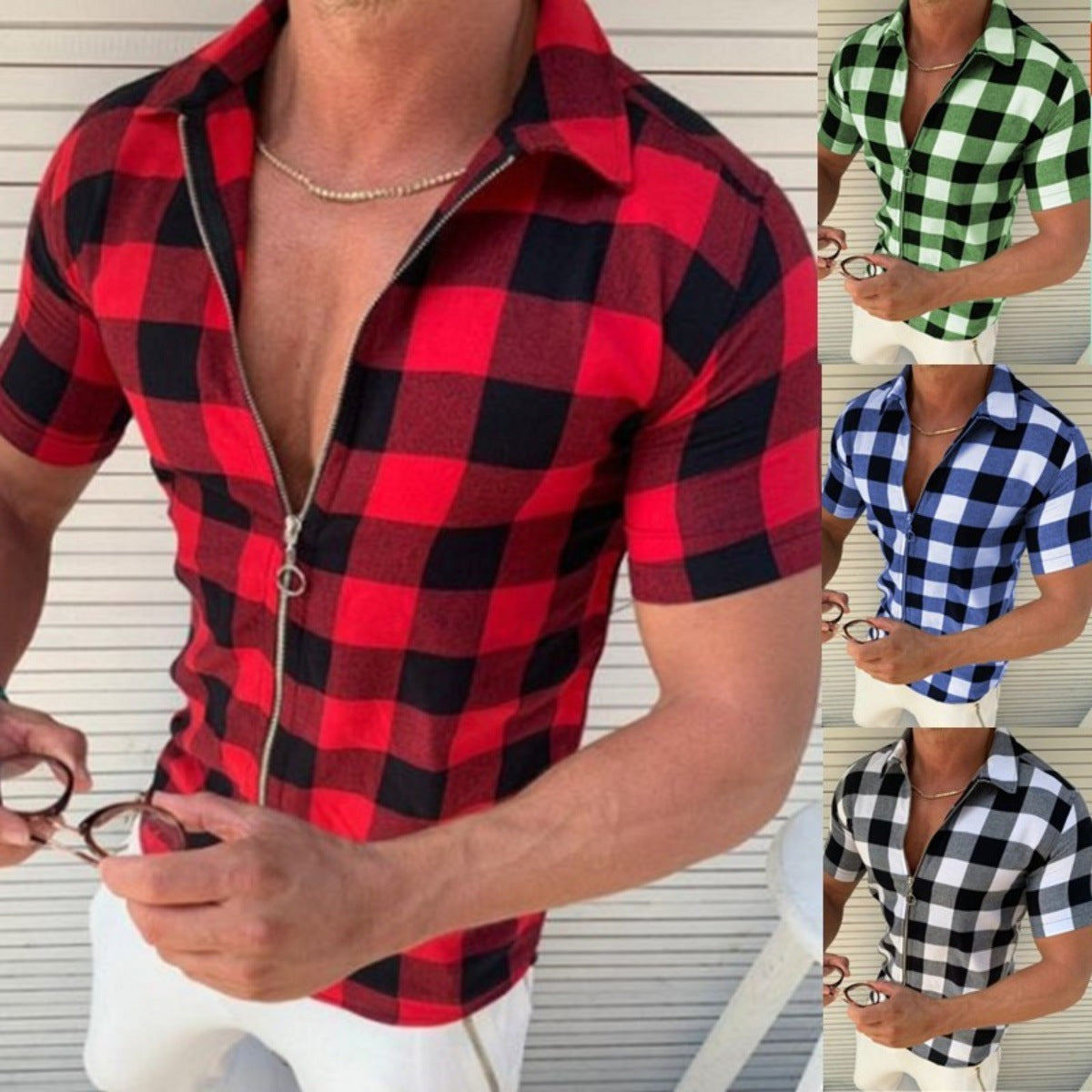 Plaid T Shirt Men