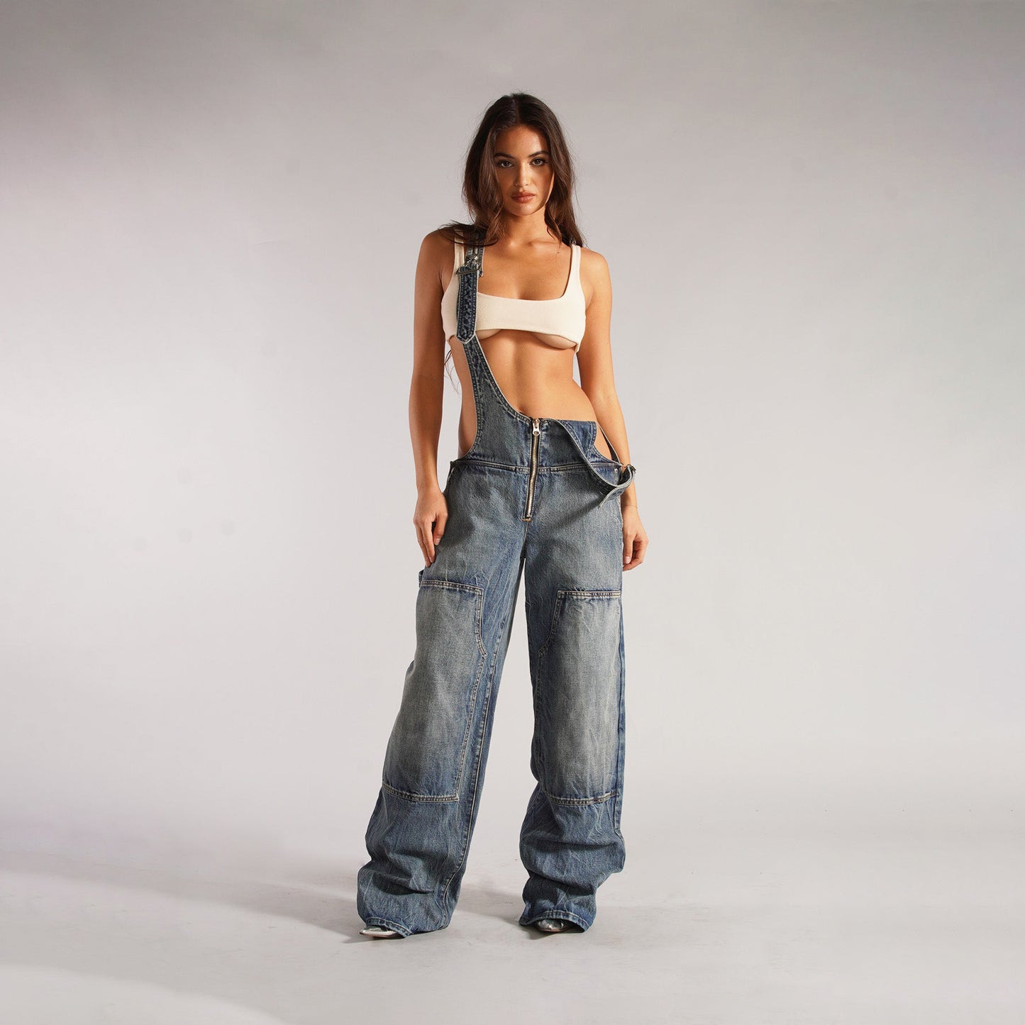 Fashion Loose Suspender Jumpsuit Streetwear