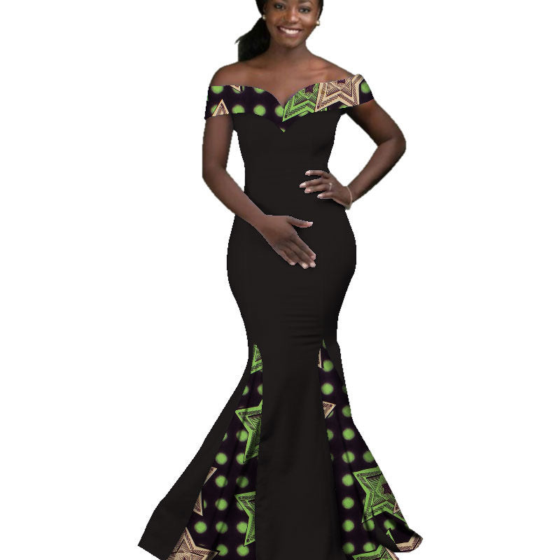 African Women Dress Wax Print Fashion Ankara