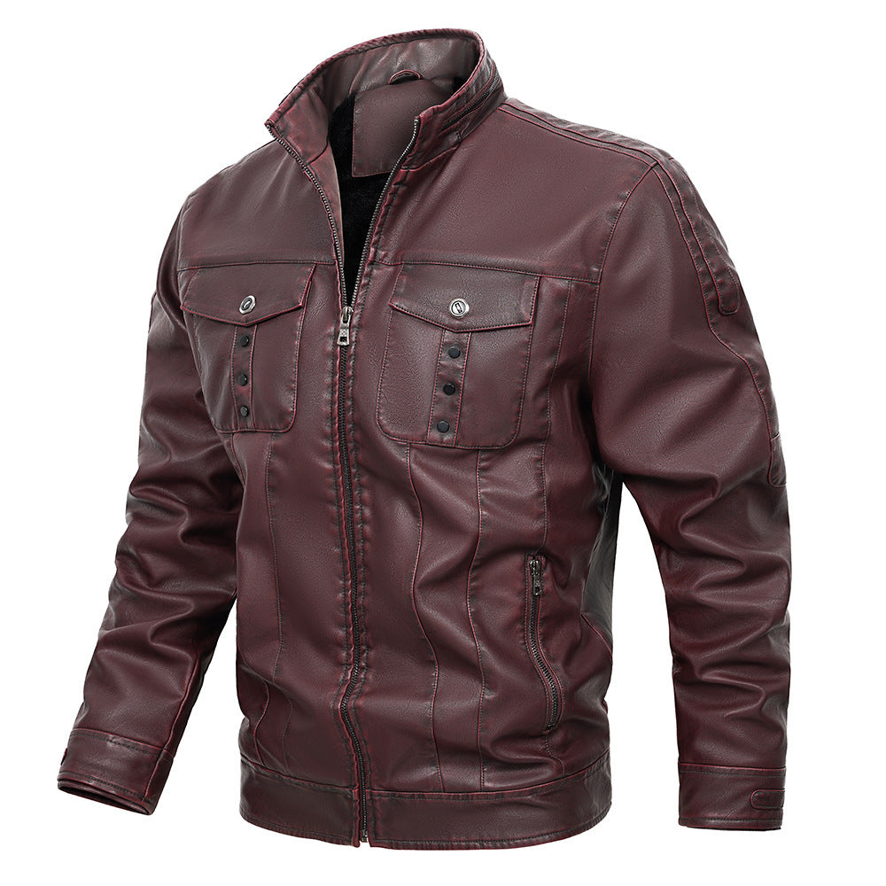 PU Leather Jacket Spring And Autumn Men's Jacket