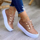 Lace-up Flats Sneakers Women