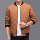 Fashion Rhombic Design Cotton Coat For Men