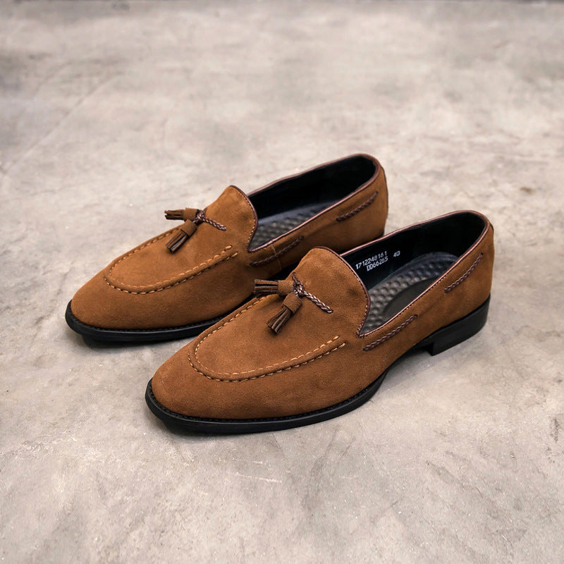 Slip-on Men's British Matte Leather Vintage Shoes