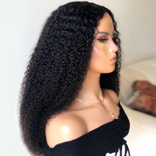 Density Long Kinky Curly Wig