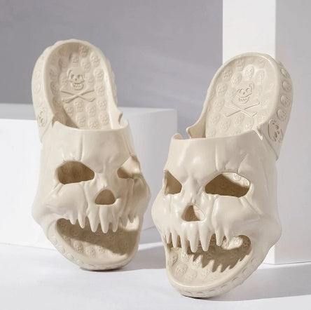 Skull Design Halloween Slippers