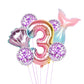 Birthday Party Supplies Decorative Mermaid Balloon Package