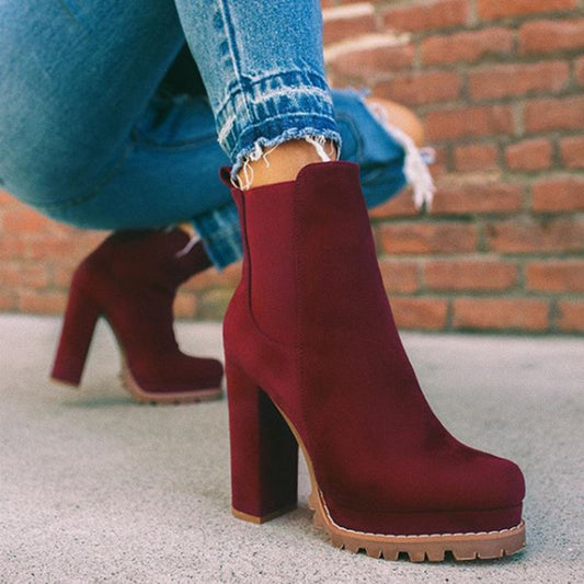 Round-toe Ankle Boots