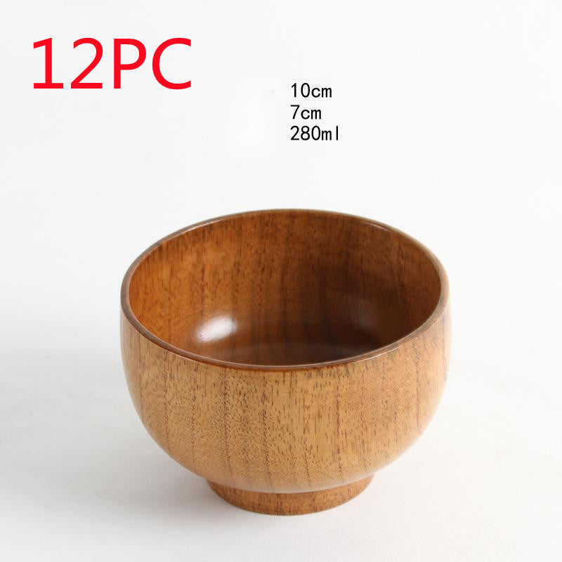 Japanese style natural wooden bowl