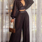 Pleated Wide-leg Pants Two-piece