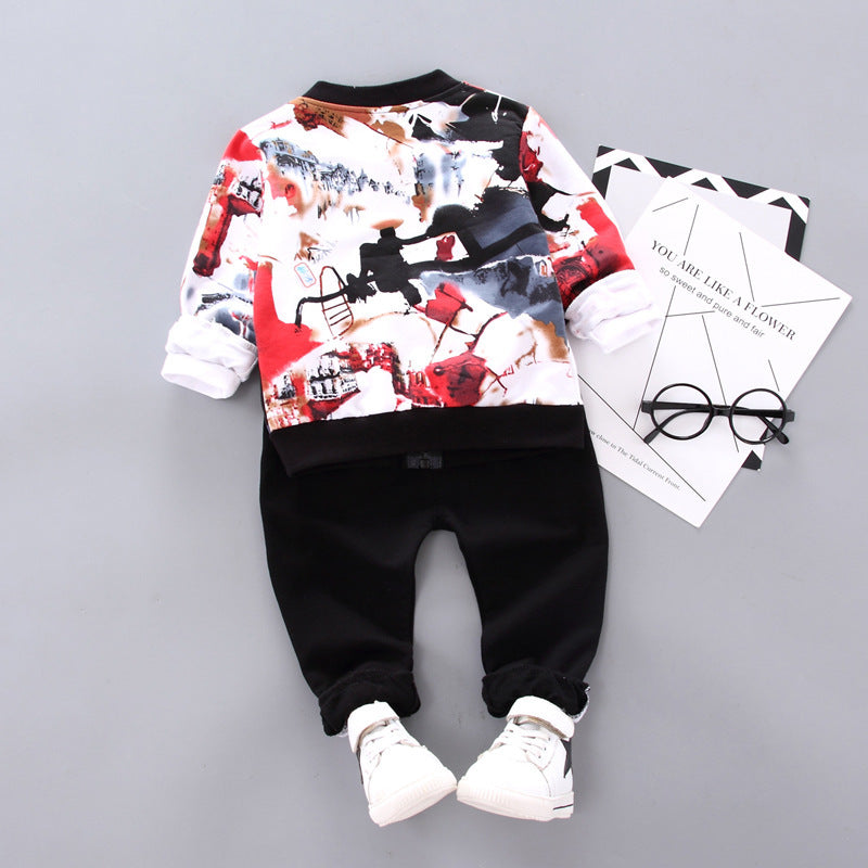 Boys Handsome Clothes Three-Piece Kid Clothes