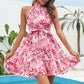 Temperament Lace-up Ruffled Dresses For Women