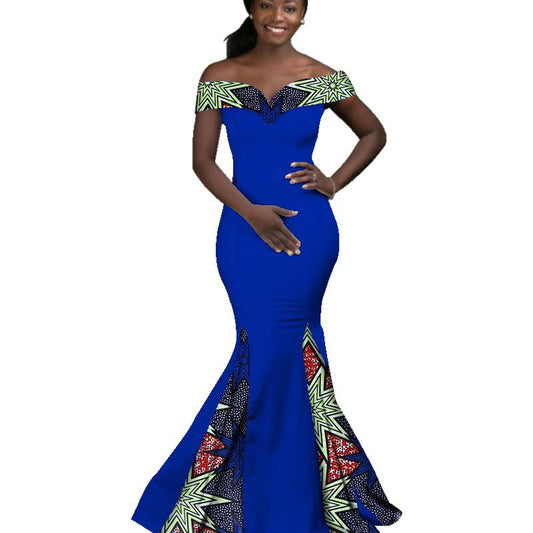 African Women Dress Wax Print Fashion Ankara