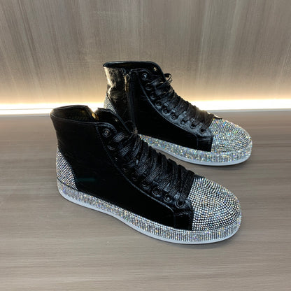 High Top Fashion Hot Diamond Casual Board Shoes