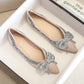 Evening Style Flat Gentle Diamond Shoes