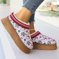 Women's Cartoon Christmas Print Ankle Boots