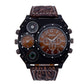 Two Places Travel Time Watch Casual Mens