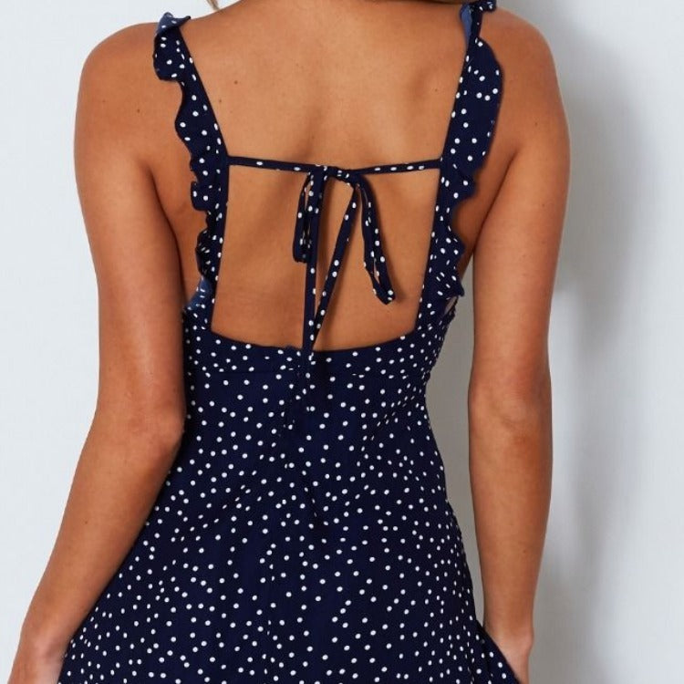 Polka-dot Strappy Dress Women