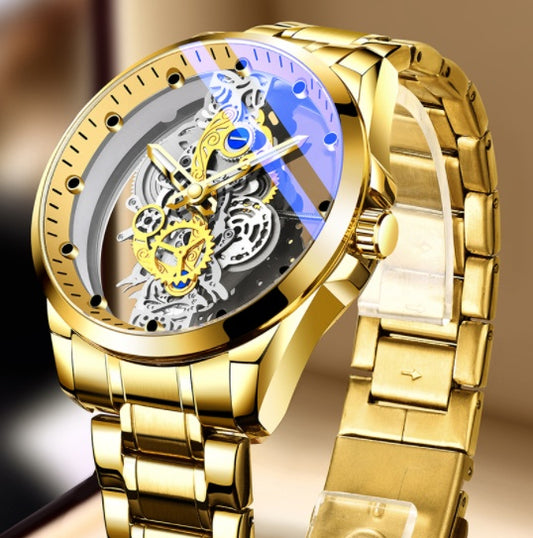 Men Skeleton Automatic Quartz