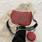 Rhinestone Shoulder Bag With Small Purse