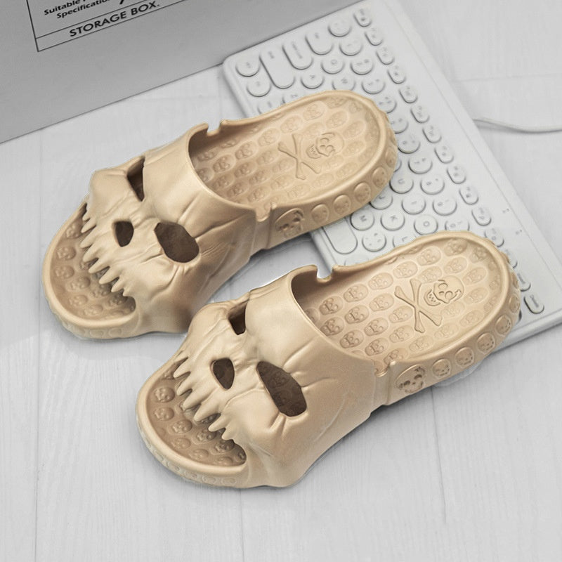 Skull Design Halloween Slippers